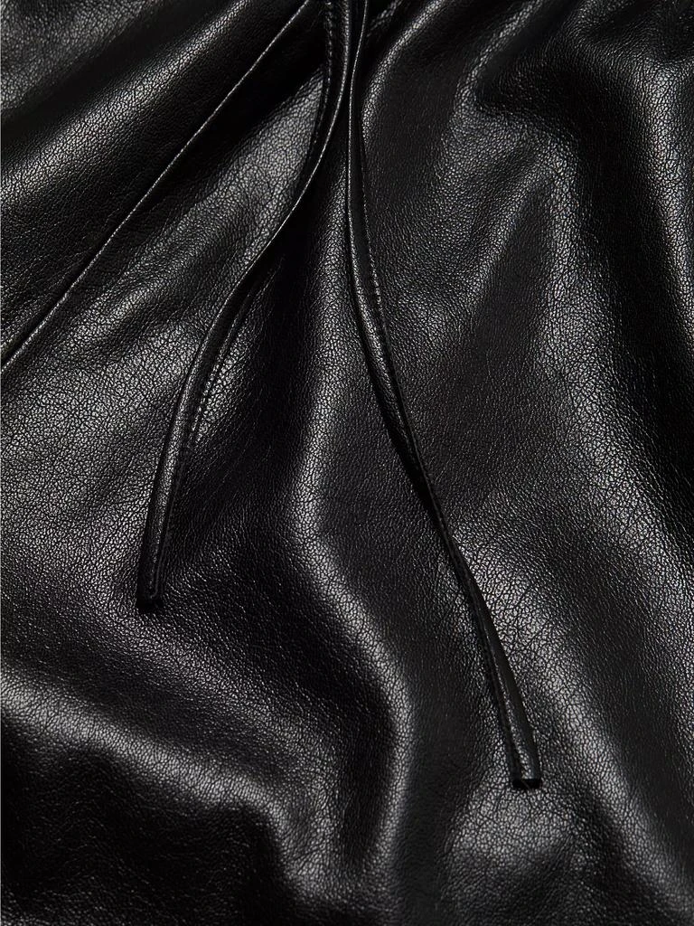 Good American Better Than Leather Drawstring Shorts 10