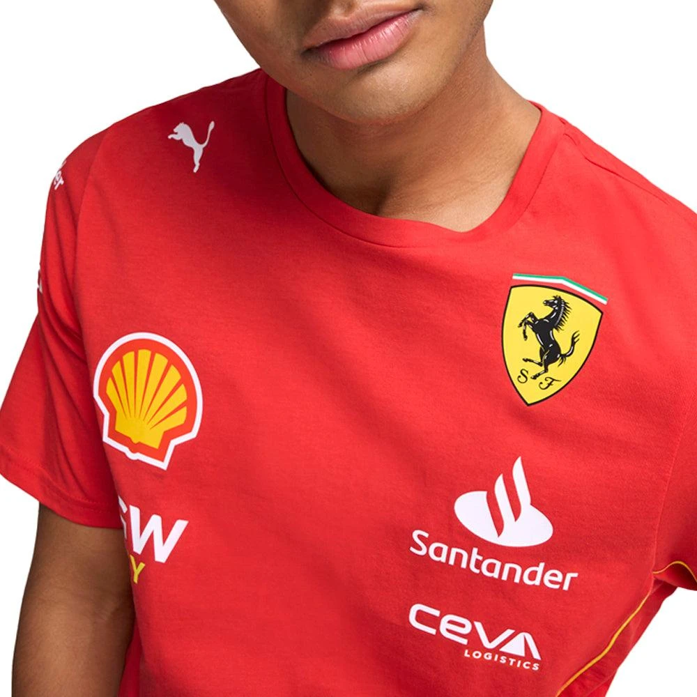 Puma Scuderia Ferrari Leclerc Logo Crew Neck Short Sleeve T-Shirt 5