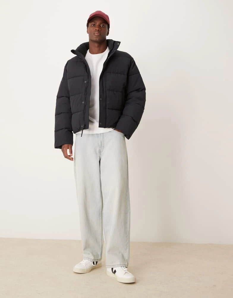 Abercrombie & Fitch Abercrombie & Fitch ultra puffer jacket in black 1