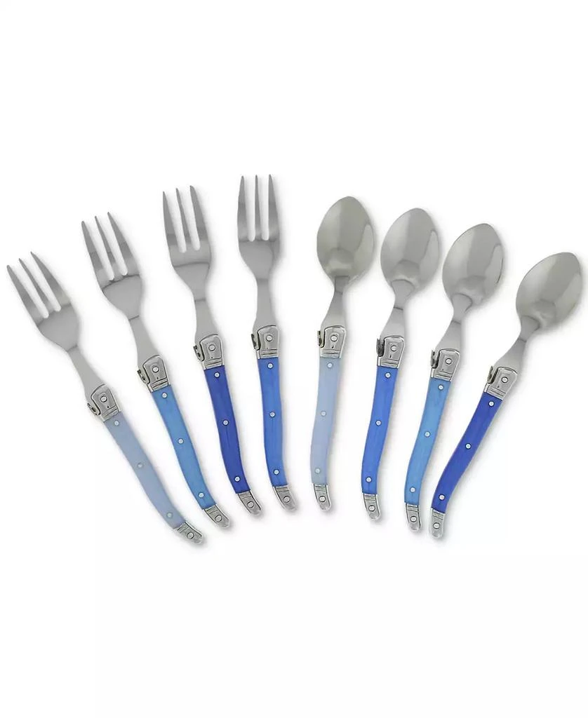 French Home Laguiole Cocktail or Dessert Spoons and Forks, Set of 8 1