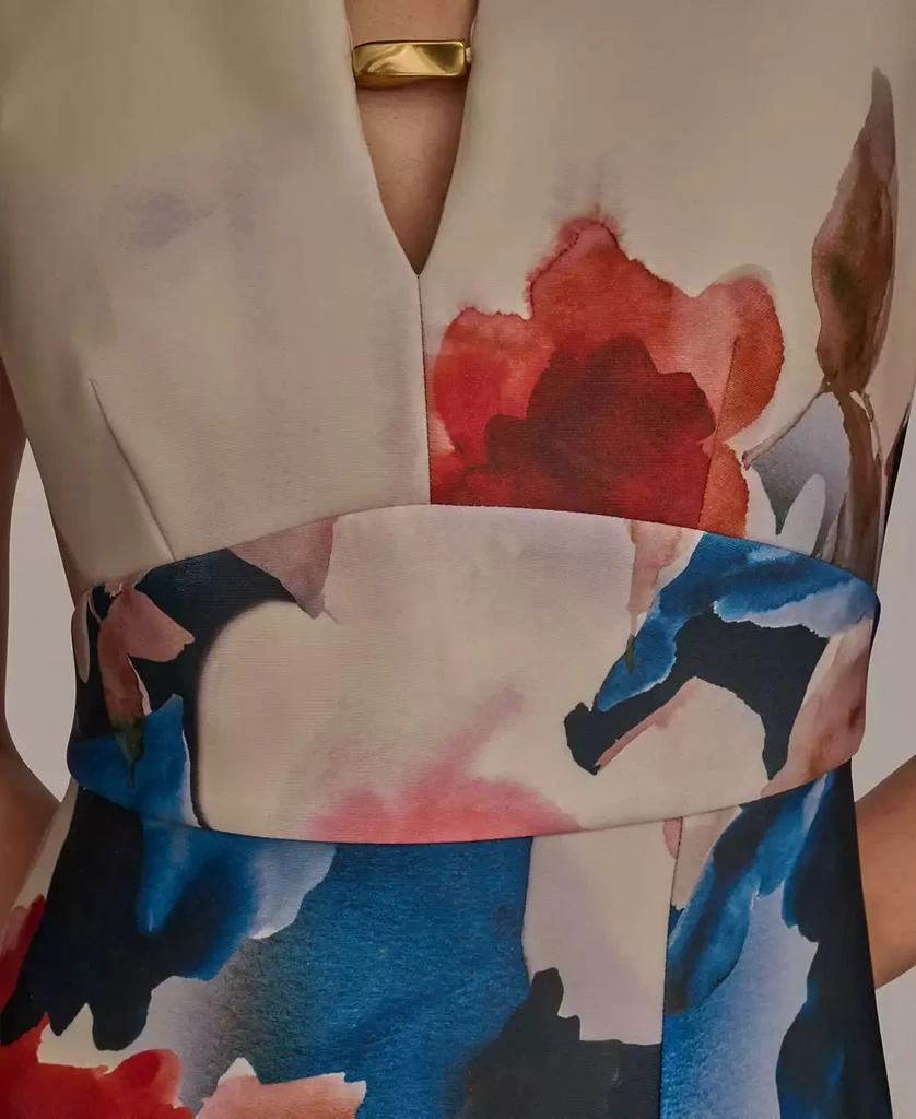 Donna Karan Petites Printed Scuba Sheath Dress 5