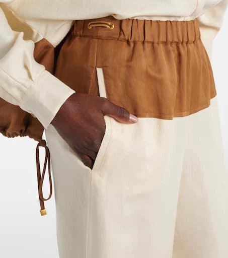 Max Mara Gestro linen and silk wide-leg pants 4