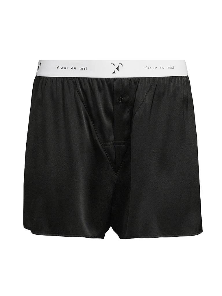 Fleur du Mal Logo Silk Boxer Trunks