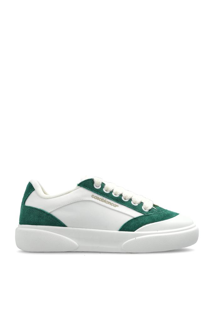 【関税込み】Casablanca グリーン＆ホワイト Court スニーカー Casablanca Green & White 'The Court' Sneakers - Casual Shoes