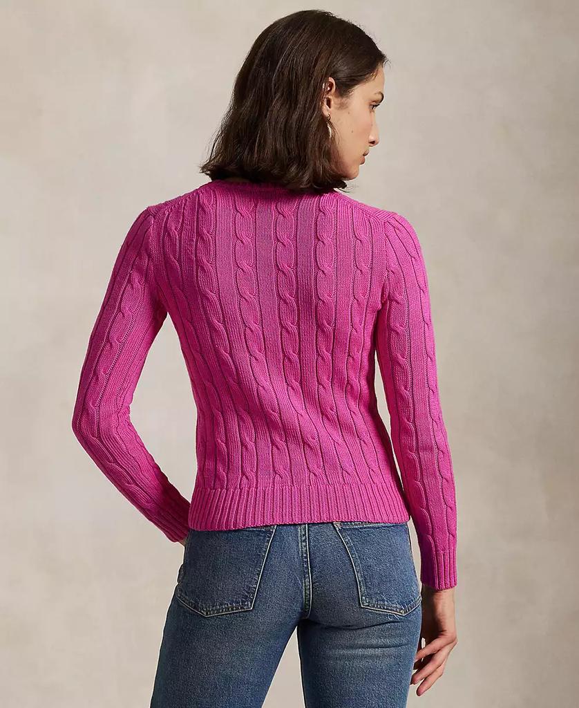 Ralph Lauren Women's Cable-Knit Cotton Crewneck Sweater
