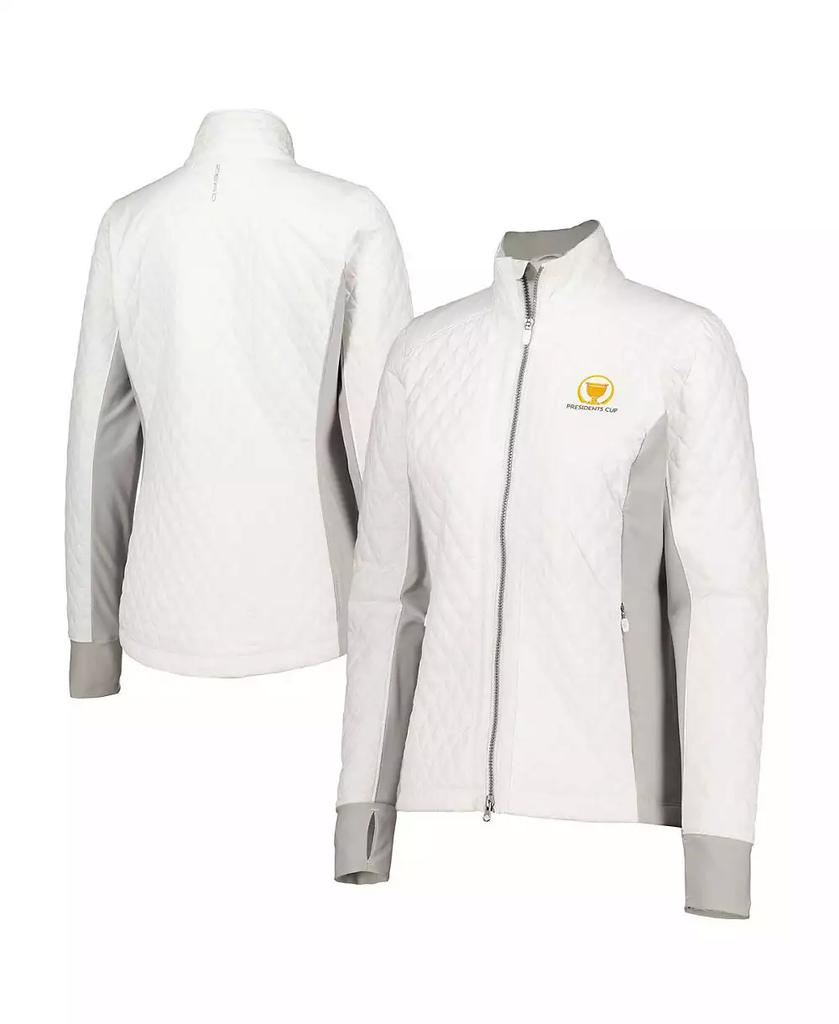 Zero Restriction Women's White Presidents Cup Sydney Quilted Full-Zip Jacket