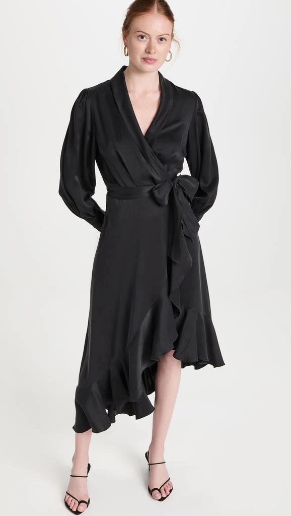 Zimmermann Silk Wrap Midi Dress 4