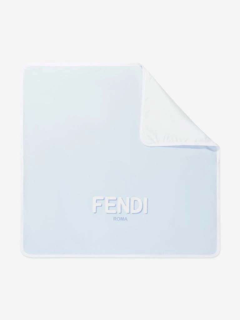 Fendi Fendi Baby Boys Logo Blanket in Blue 1