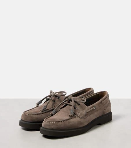 Brunello Cucinelli Sail Monili suede boat shoes 4