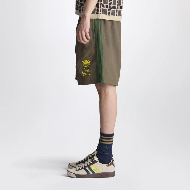 Adidas Brown nylon short with logo 3