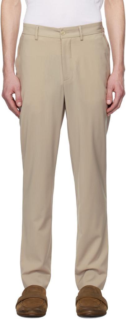 BARENA Beige Tropical Wool Trousers