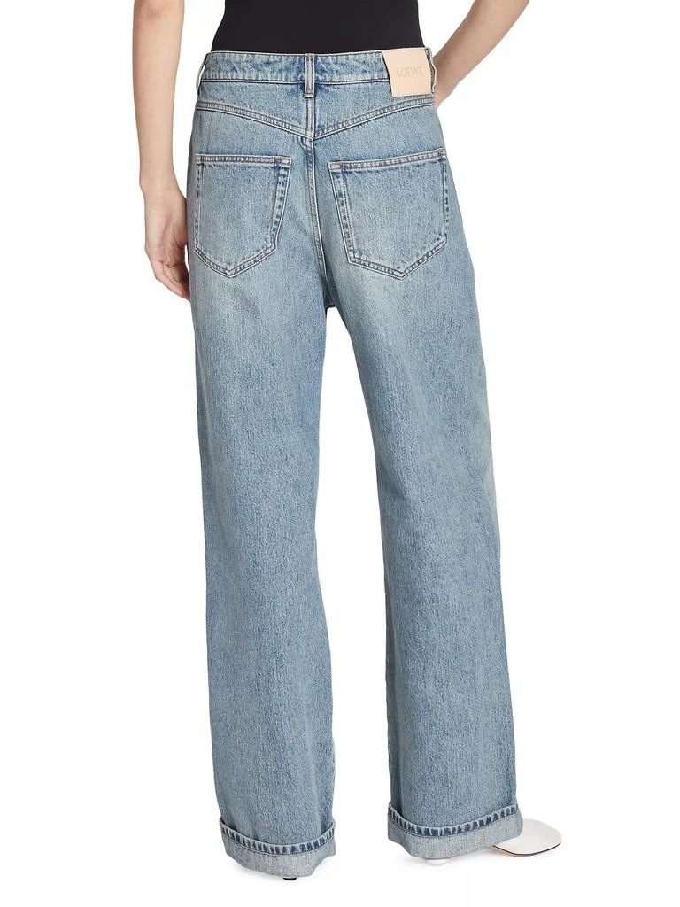Loewe Deconstructed Straight-Leg Jeans 5