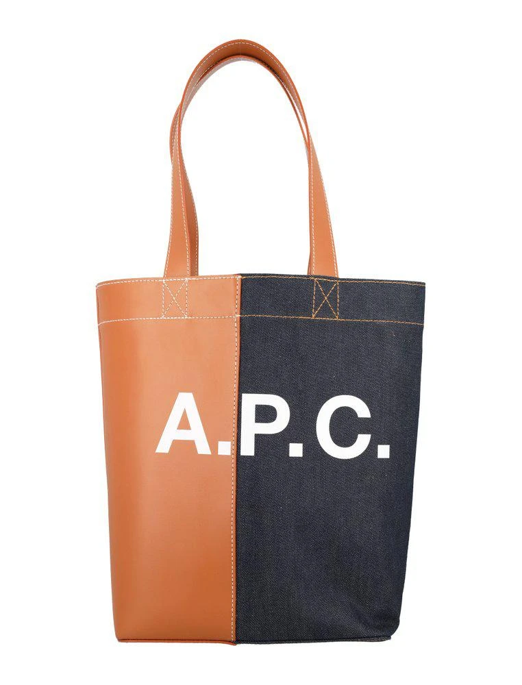 A.P.C. A.P.C. Logo Printed Panelled Shoulder Bag 1