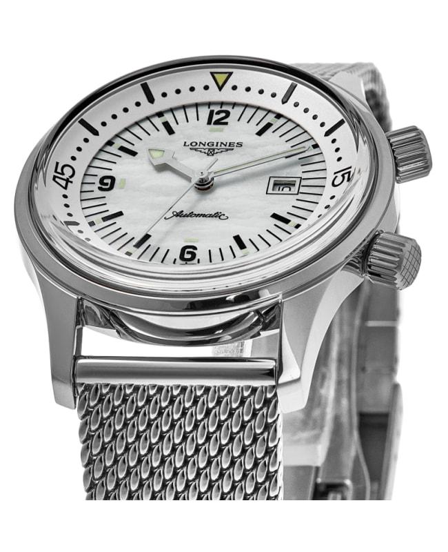Longines Longines Legend Diver Mother of Pearl Dial Stainless Steel Women's Watch L3.374.4.80.6