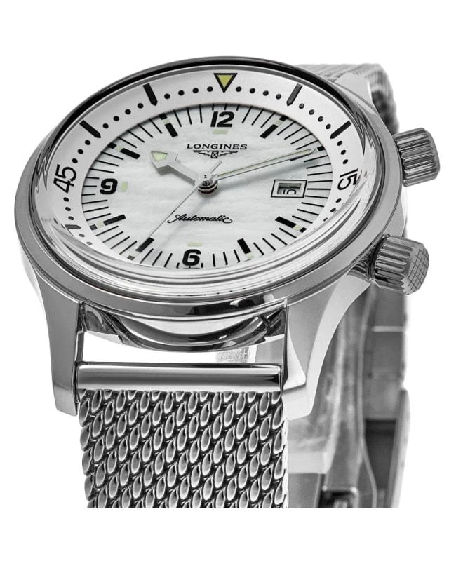 Longines Longines Legend Diver Mother of Pearl Dial Stainless Steel Women's Watch L3.374.4.80.6 2