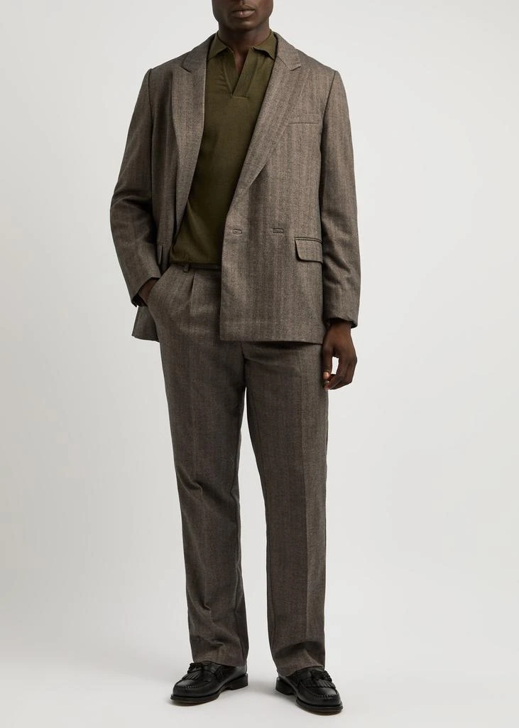 PERCIVAL Herringbone double-breasted woven blazer 4