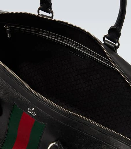 Gucci Web Trademark Medium leather duffel bag 4