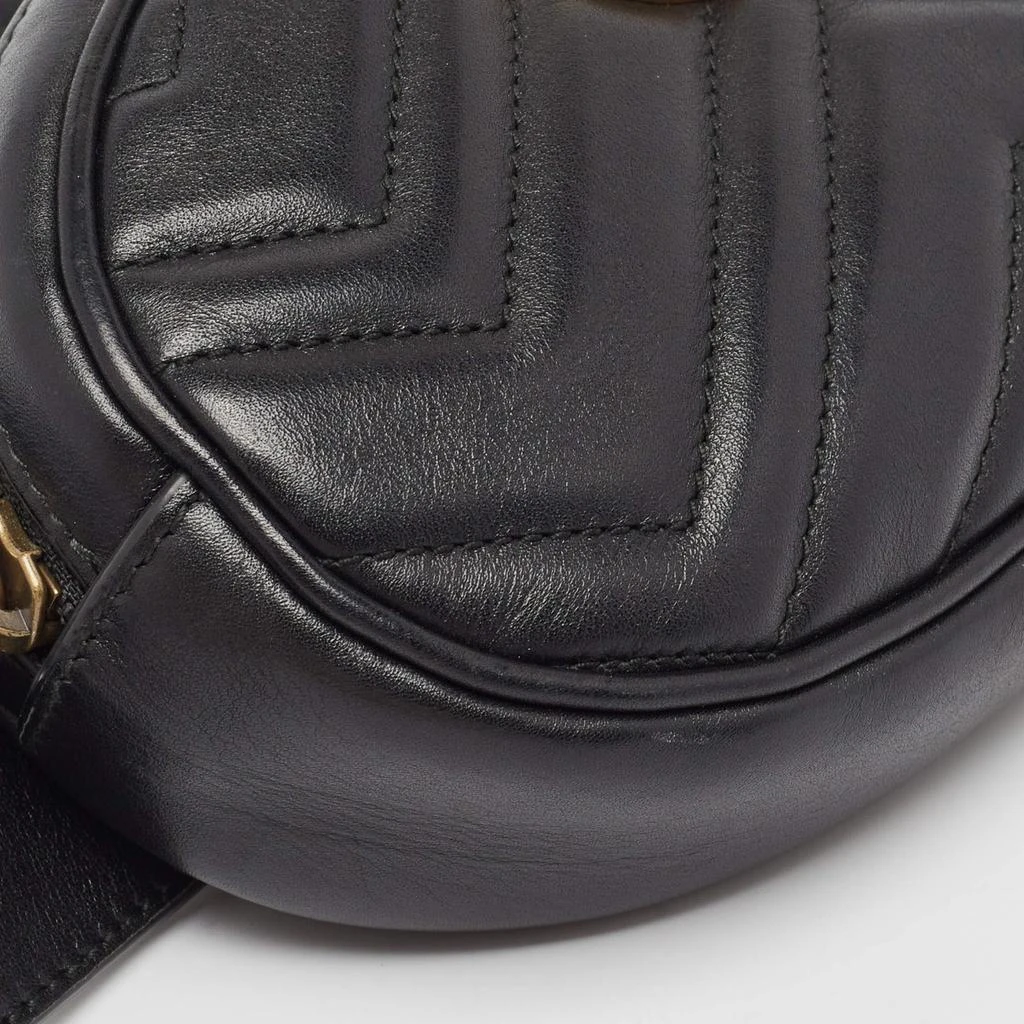 Gucci Gucci Black Matelassé Leather Mini GG Marmont Belt Bag 14