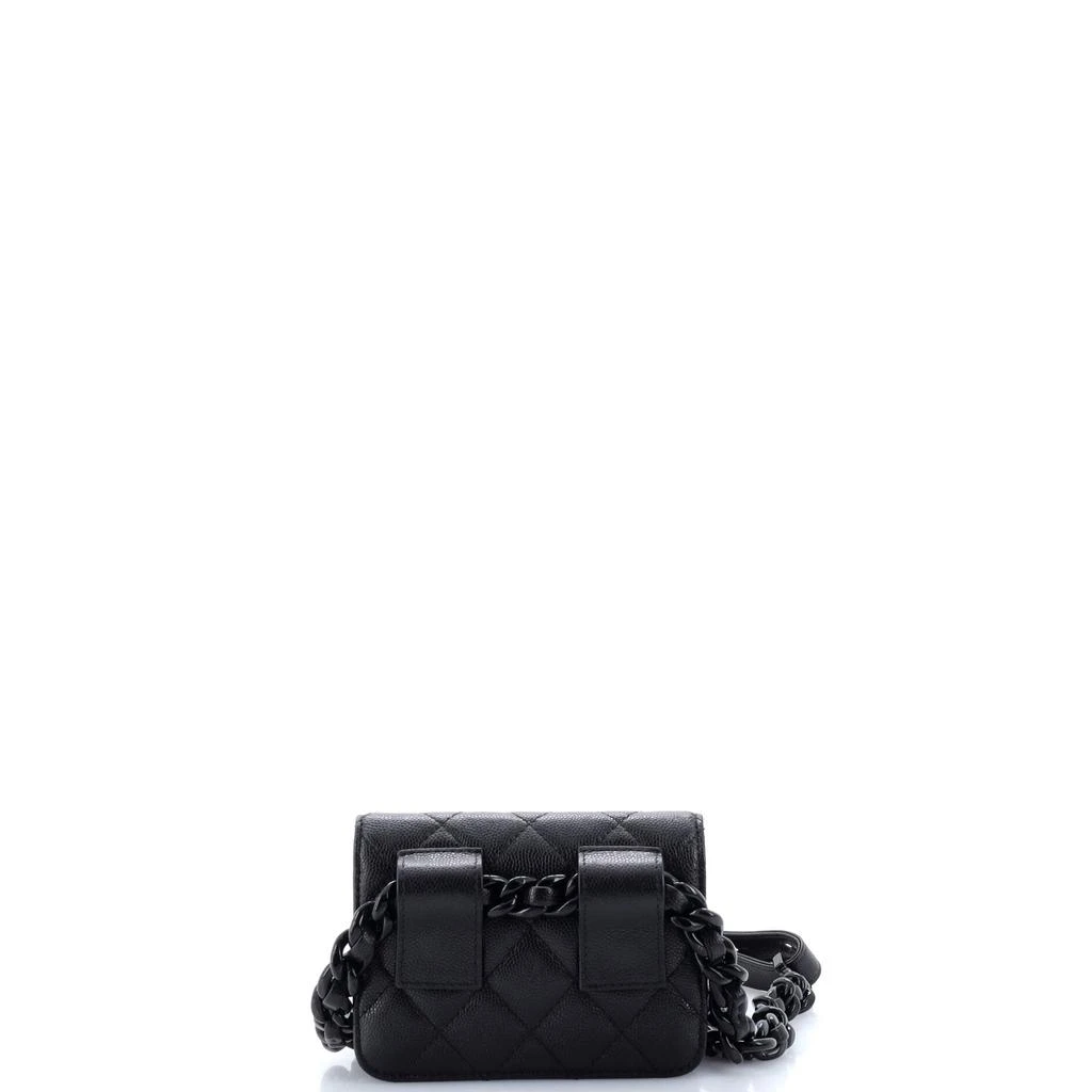 Chanel My Everything Flap Card Holder Belt Bag Quilted Caviar 4