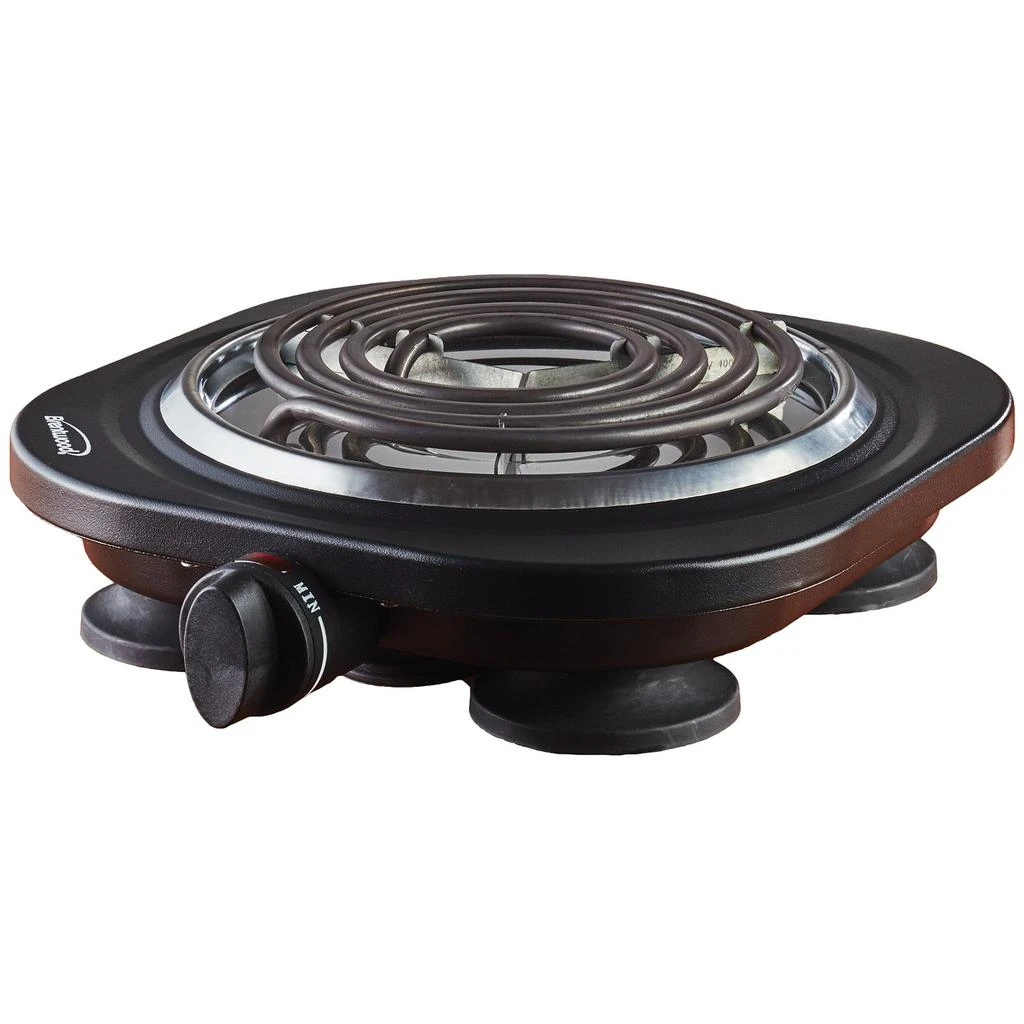 BRENTWOOD TS-321BK 1000 Watt Single Electric Burner in Black