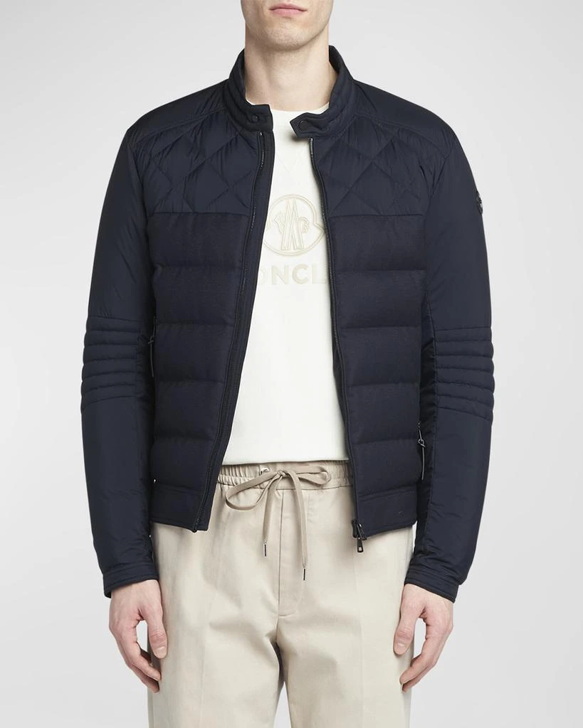 Moncler Men's Tuena Quilted Nylon Biker Jacket 2