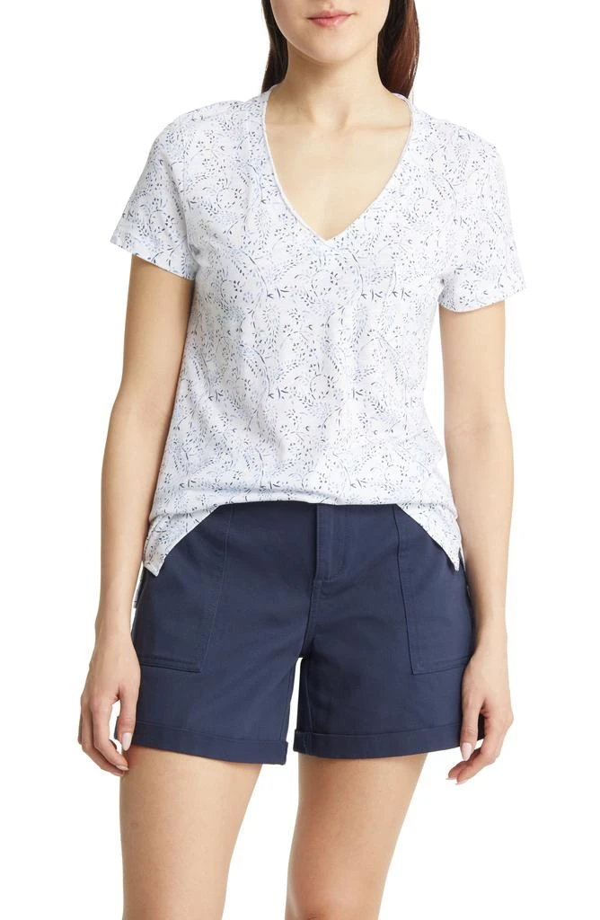 Caslon V-Neck Short Sleeve Pocket T-Shirt 1