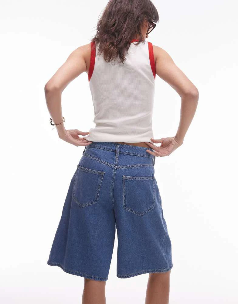 Mango Mango bermuda denim short in light blue 5