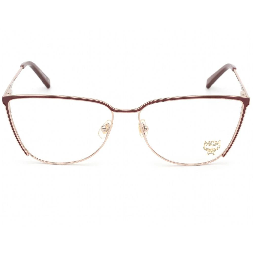 MCM MCM Women's Eyeglasses - Clear Demo Lens Burgundy Cat Eye Metal Frame | MCM2135 602 2