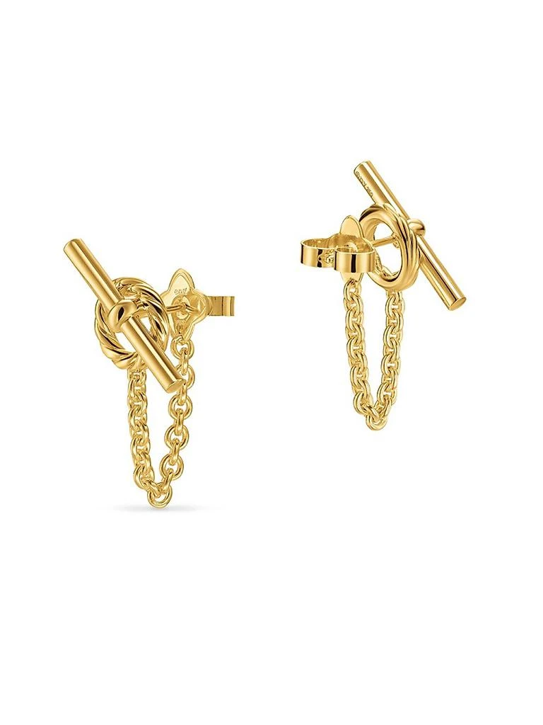 David Yurman DY Mercer Bold Toggle Chain Stud Earrings in 18K Yellow Gold, 50.4MM 3