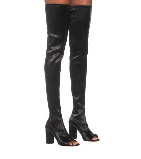 Vetements Cut-out over-the-knee leather boots 5