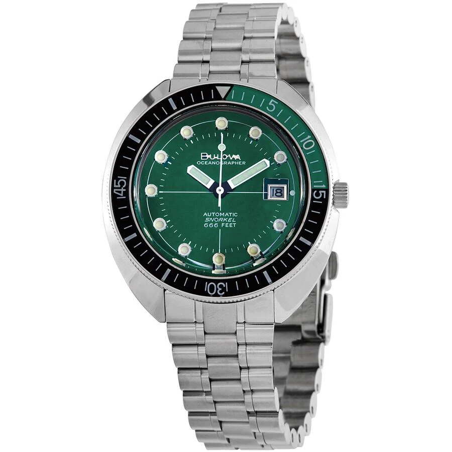 Bulova Special Edition Oceanographer Automatic Green Dial Men's Watch 96B322 1