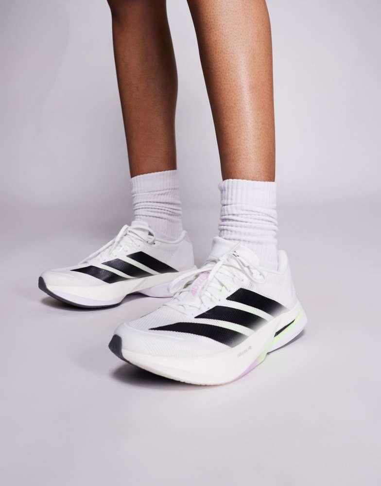 Adidas adidas Running Adizero Boston 13 in white and black