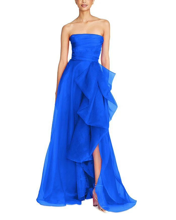 Theia Women's Teresa Draped Gown - Red - Size 10 - Sangria