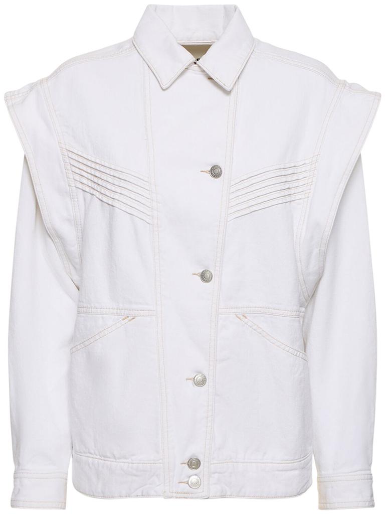 Isabel Marant Harmon Cotton Jacket W/ Shirt Collar