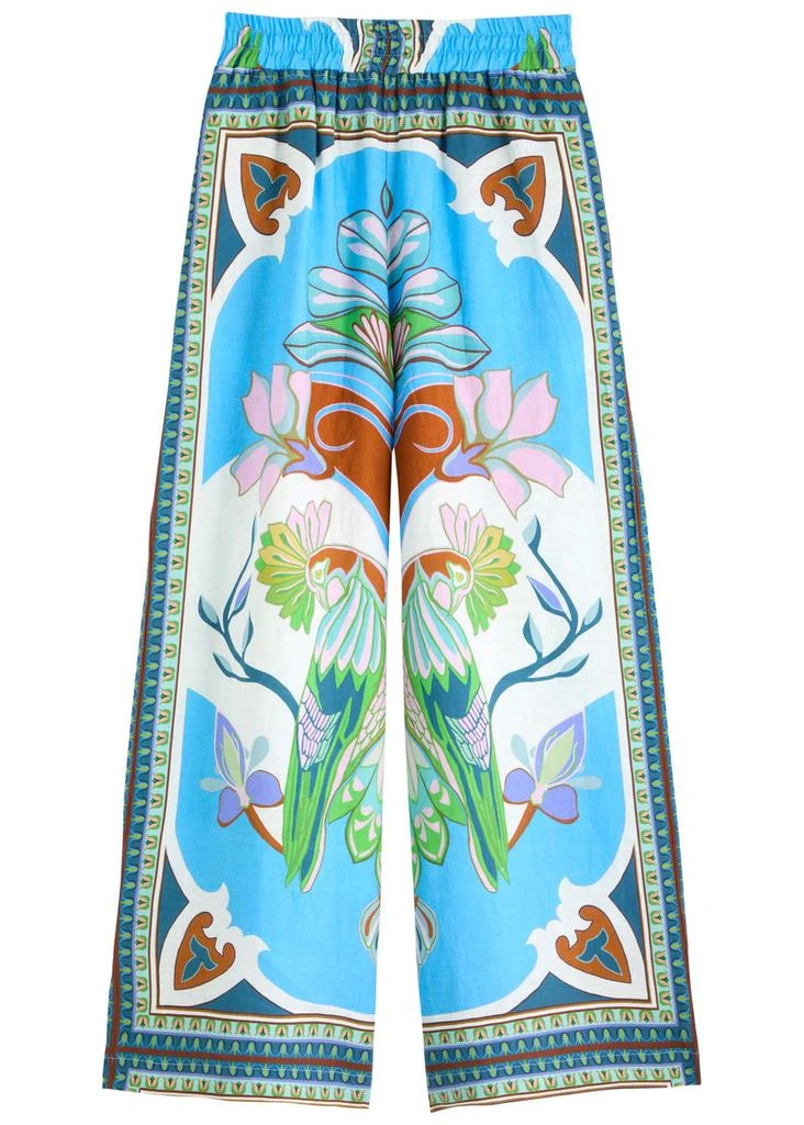 LUG VON SIGA Madison printed wide-leg linen trousers 1