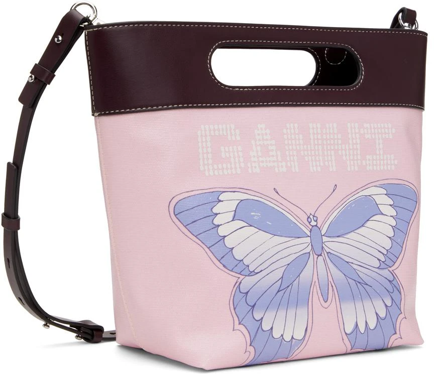 Ganni Pink Small Canvas Tote 2