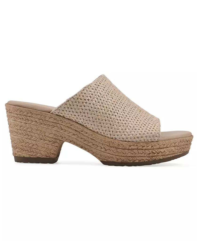 White Mountain Women's Biando Wedge Slip-On Sandals