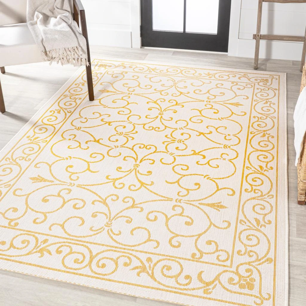 JONATHAN Y Charleston Vintage Filigree Textured Weave Indoor/Outdoor Area Rug 11