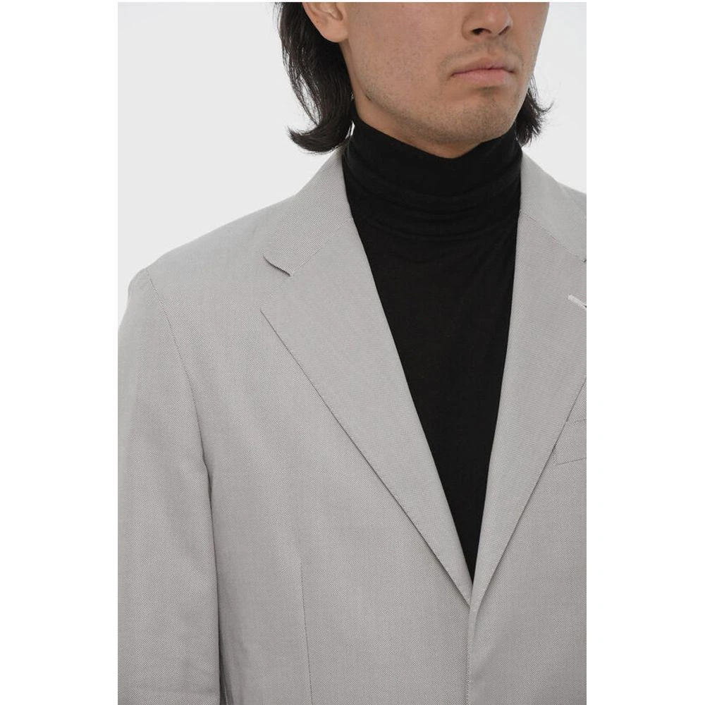 Corneliani Corneliani ID Unlined Wool Blend Blazer with Patch Pockets 3