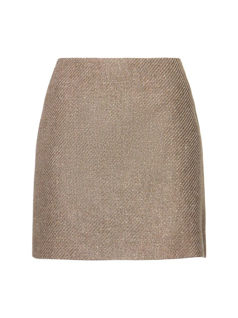 BLAZÉ MILANO Coci Linen Blend Mini Skirt 1