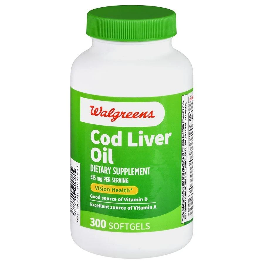Walgreens Cod Liver Oil 415 mg Softgels (300 days) 1