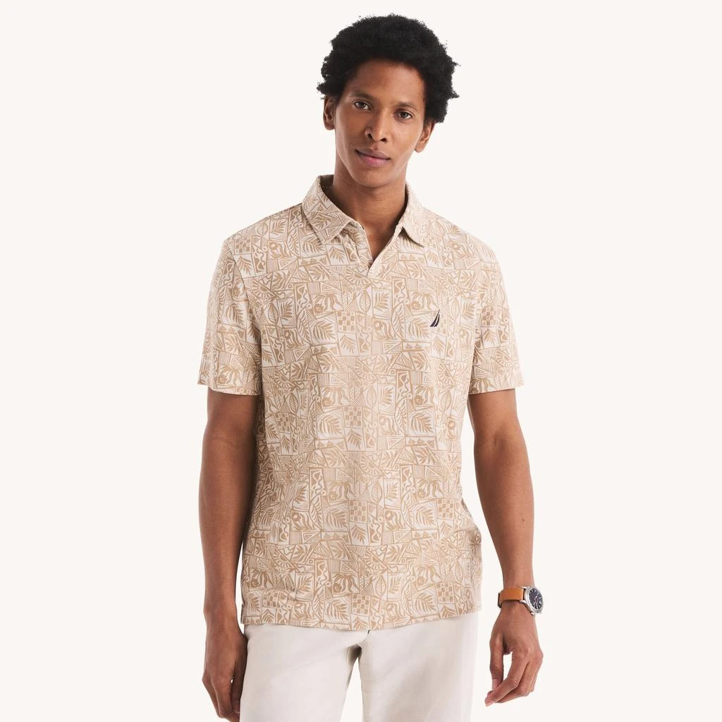 Nautica Mens Classic Fit Tropical Print Polo 1