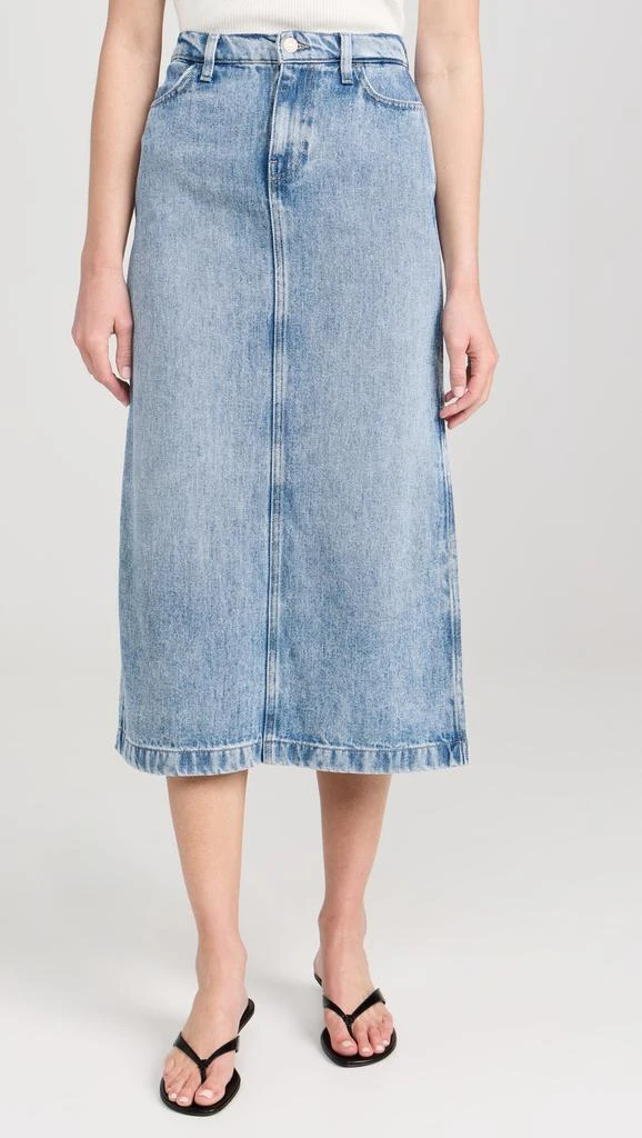 7 For All Mankind Midi Denim Skirt 1