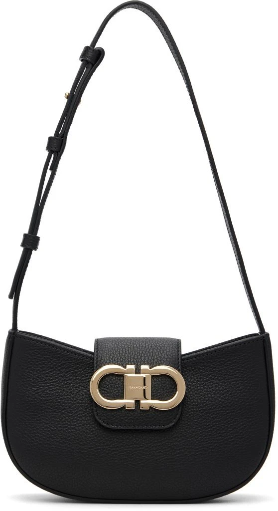 Salvatore Ferragamo Black Double Gancini Mini Bag 1