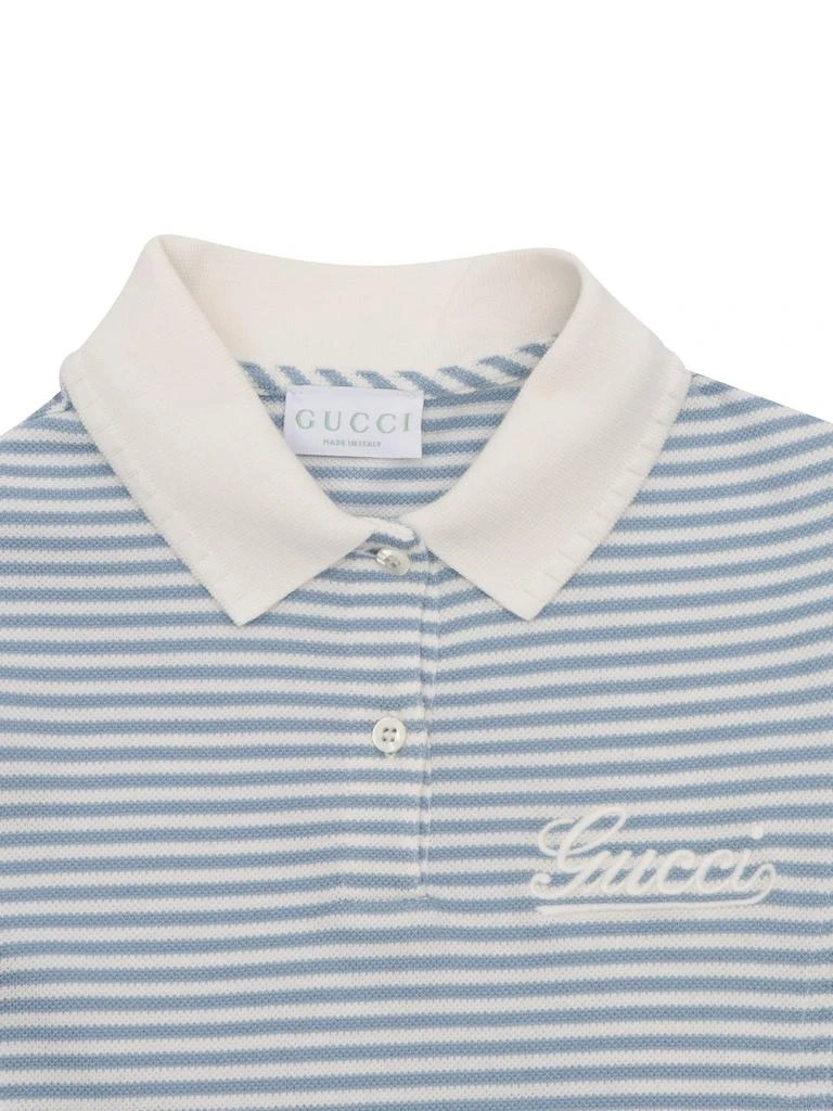 gucci blue and white striped dress Gucci Adidas x Gucci Striped Cotton Shirt Blue