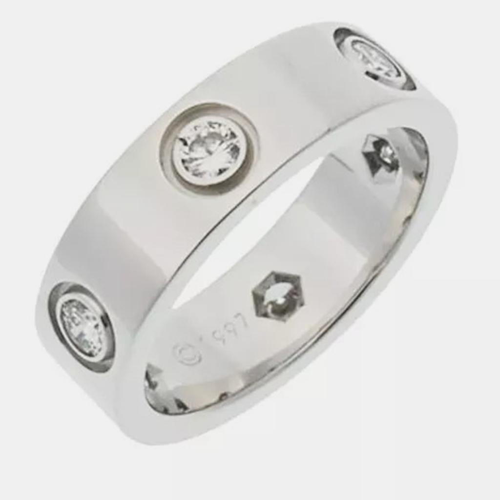 Cartier Cartier 18K White Gold Diamond Love Ring Size 49