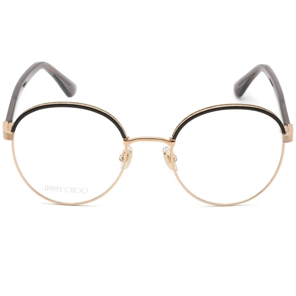 Jimmy Choo Jimmy Choo Women's Eyeglasses - Clear Lens Gold Metal Round Frame | JC 267/G 0J5G 00 2