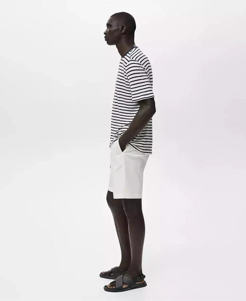 Mango Men's Interior Elastic Strip Cotton Bermuda Shorts 8