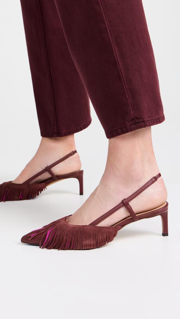 Ulla Johnson Fringe Kitten Heels