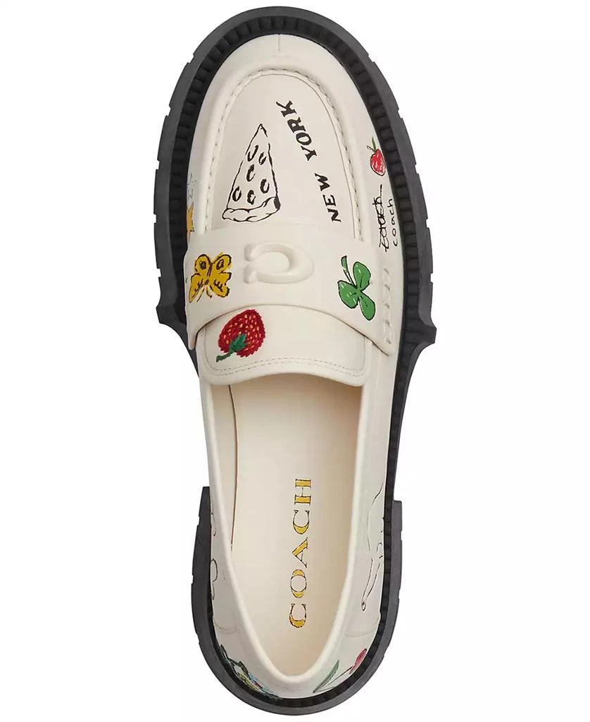 Coach Leah Platform Sketch Embroidered Leather Loafers 4